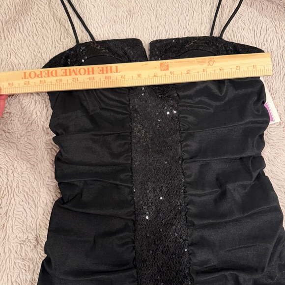 Vintage Black Party Mini Dress LBD - Picture 5 of 9